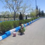 📢 اجرای رنگ آمیزی جداول سطح شهر دستجرد توسط واحد خدمات شهری شهرداری